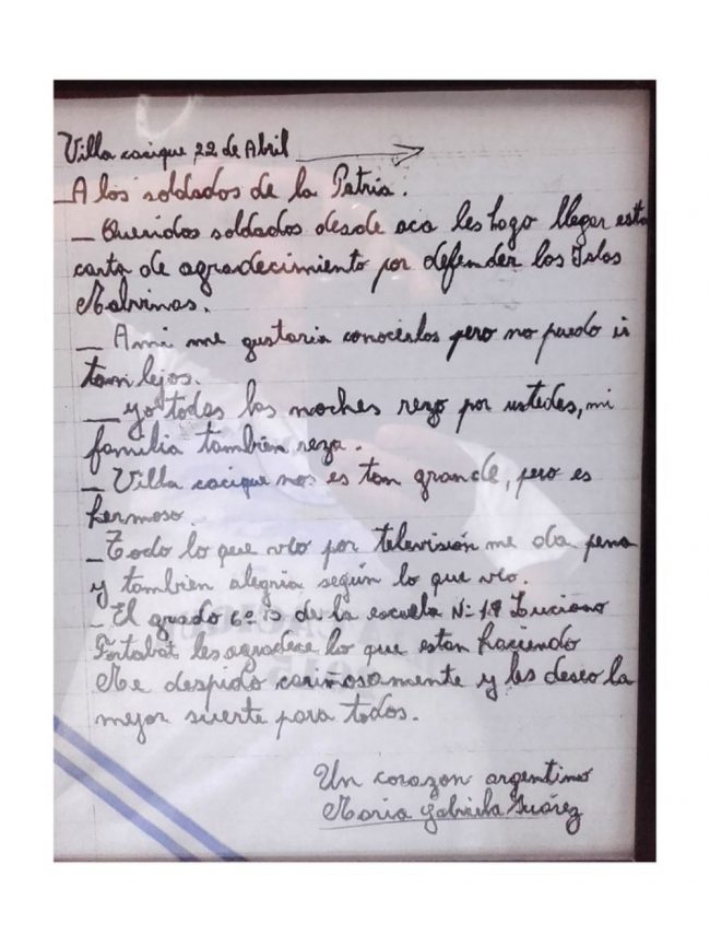 La Carta De Una Ni A Que Le Cambi La Vida A Un Soldado De Malvinas