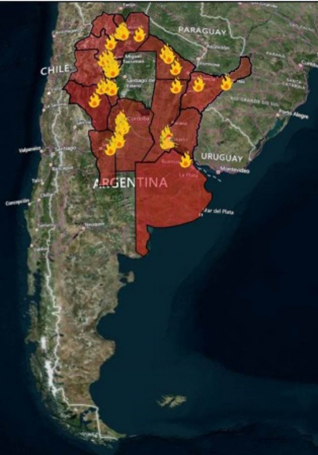 Argentina arde once provincias son afectadas por incendios forestales