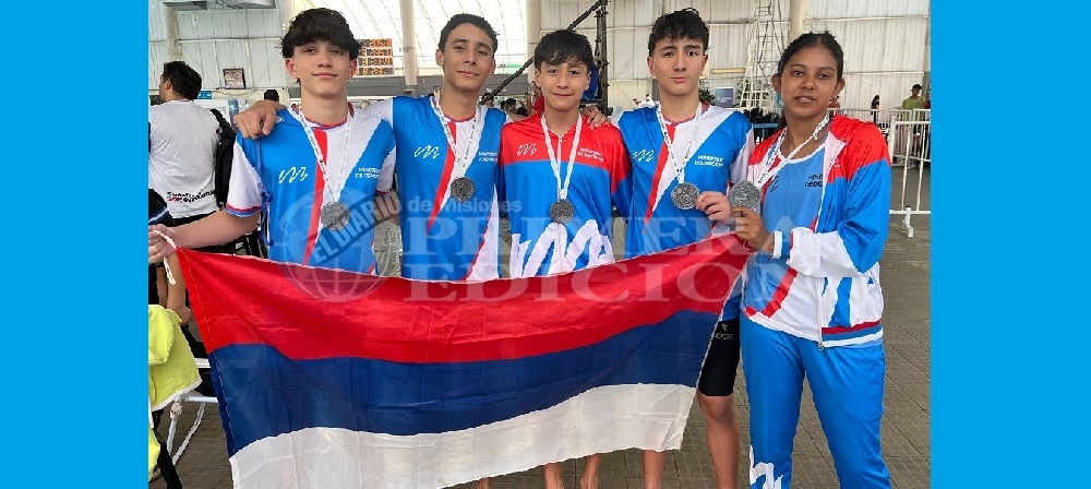 Juegos Nacionales Evita: “Hicimos una muy buena posta y logramos la medalla de plata en natación”